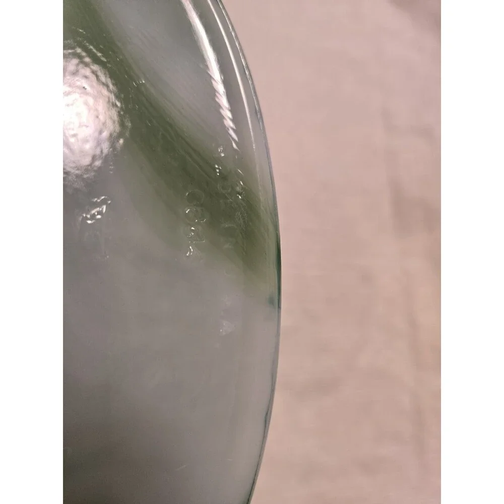 Vintage Akro Agate Green Slag Glass Dish Planter